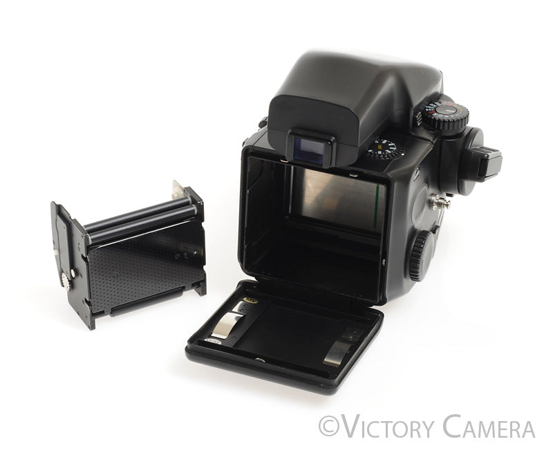 Mamiya 645 Pro Camera Eye Level Prism w/ 80mm Lens &amp; 120 Back -Clean- - Victory Camera