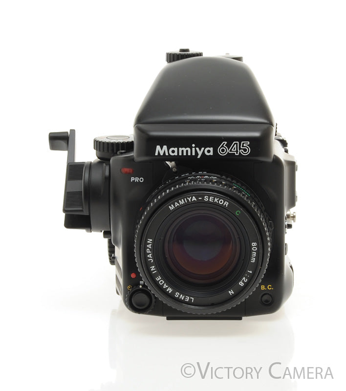 Mamiya 645 Pro Camera AE Metered Prism FE401 80mm f2.8 N Lens [MINT-] - Victory Camera