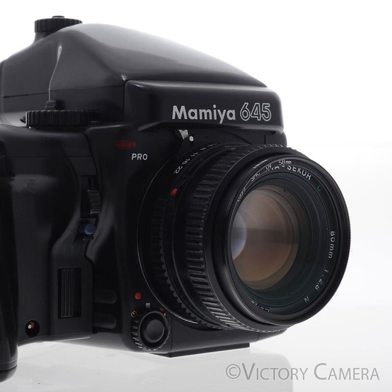 ✴︎状態かなり良い✴︎Mamiya 645 PRO AL 80mm レンズ付き Mamiya 645 Pro Camera AE Metered Prism FE401 w/ 80mm N Lens & Winder [