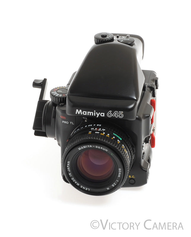 Mamiya 645 Pro TL Camera AE Metered Prism FE401 80mm f2.8 N Lens -Nice- - Victory Camera