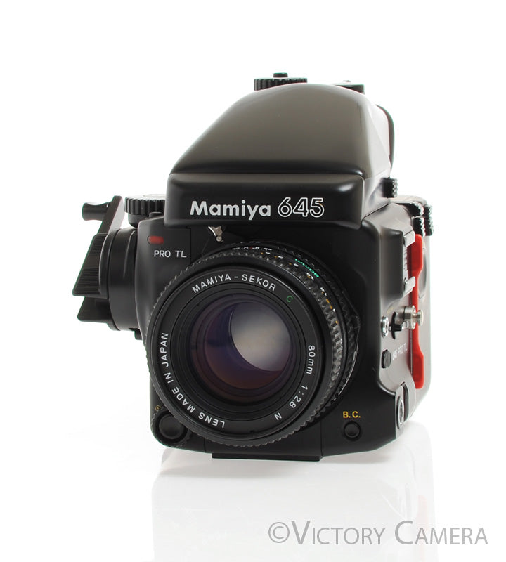 Mamiya 645 Pro TL Camera AE Metered Prism FE401 80mm f2.8 N Lens -Nice- - Victory Camera