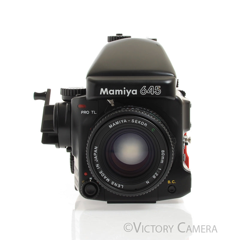 Mamiya 645 Pro TL Camera AE Metered Prism FE401 80mm f2.8 N Lens -Nice- - Victory Camera