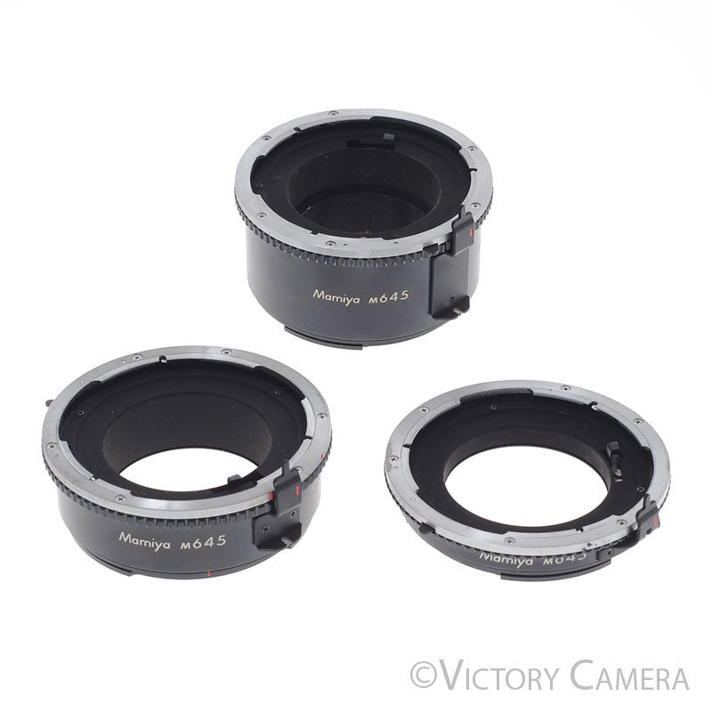 Mamiya 645 Auto-Extension Ring Macro Tube Set No.1, 2, & 3S [EXC] - Victory Camera