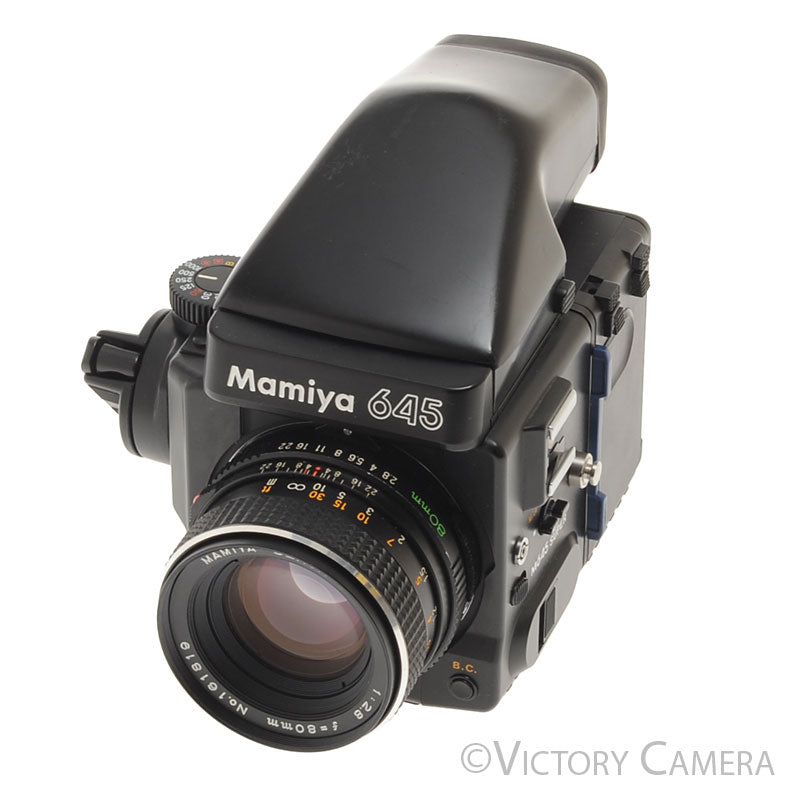 Mamiya 645 Super Medium Format Film Camera w/ Prism Finder 80mm Lens [EXC] - Victory Camera
