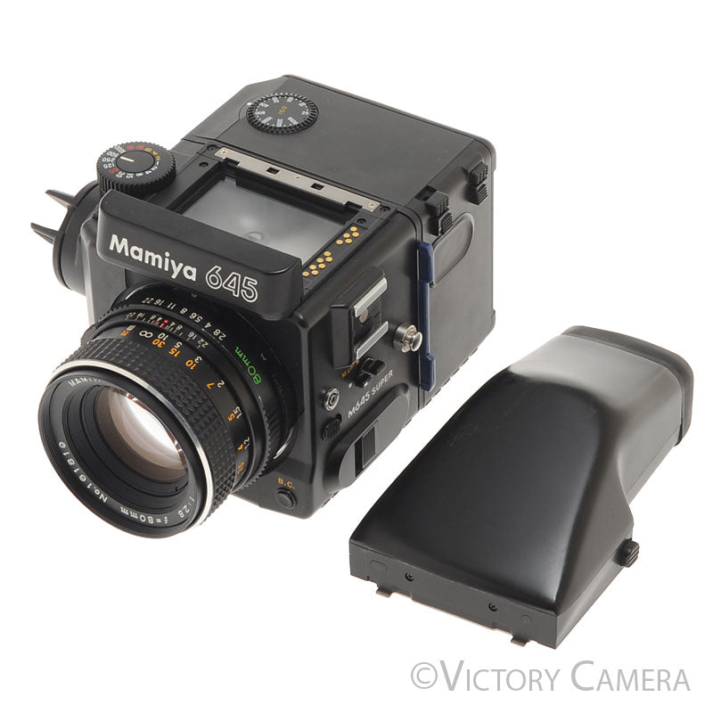 Mamiya 645 Super Medium Format Film Camera w/ Prism Finder 80mm Lens [EXC] - Victory Camera