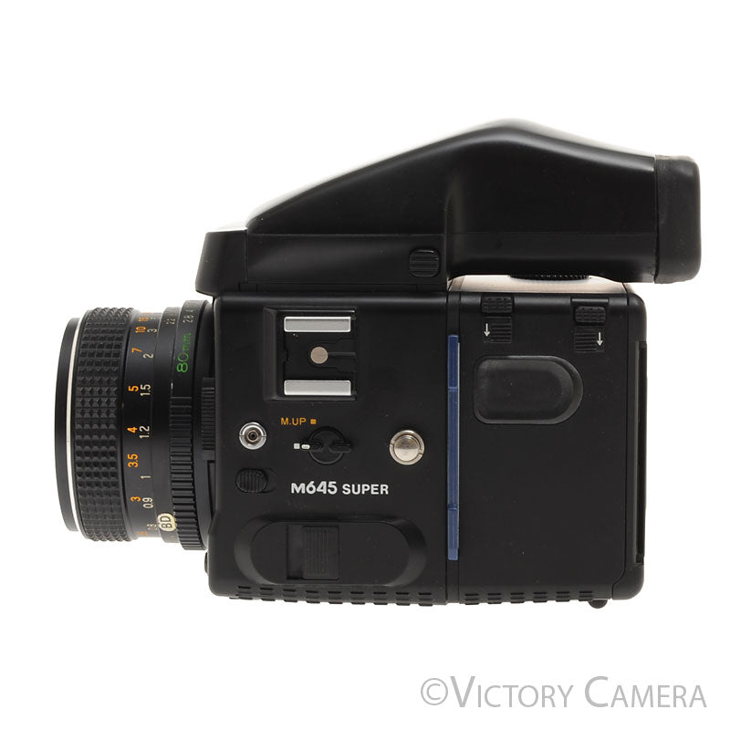 Mamiya 645 Super Medium Format Film Camera w/ Prism Finder 80mm Lens [EXC] - Victory Camera