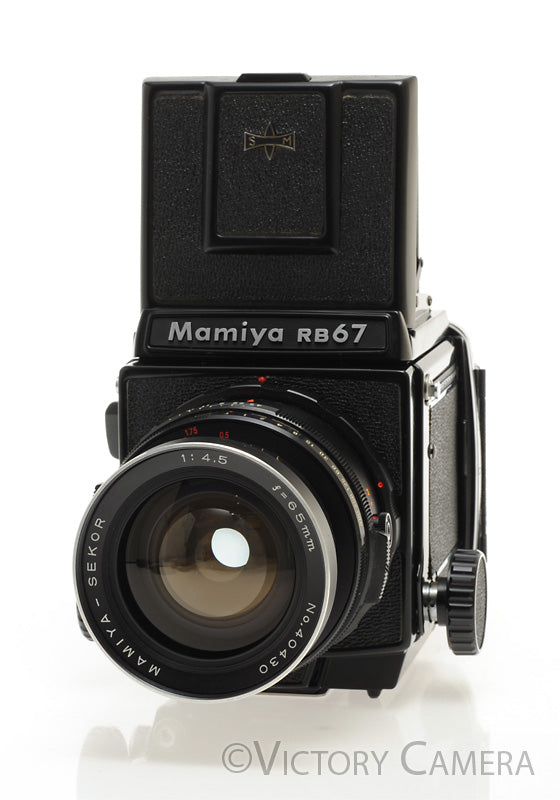 Mamiya RB67 Pro-S Camera w/ 65mm f4.5 Lens 120 Back WLVF -New Seals- [EXC+] - Victory Camera