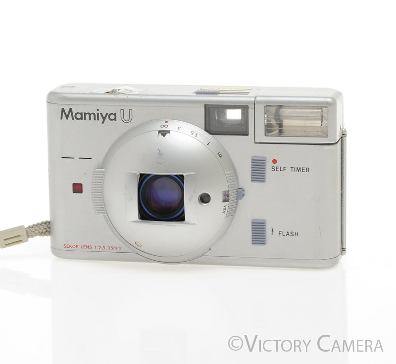 Mamiya U Silver 35mm Film Point &amp; Shoot Film Camera w/ 35mm f2.8 Lens [EXC-] - Victory Camera