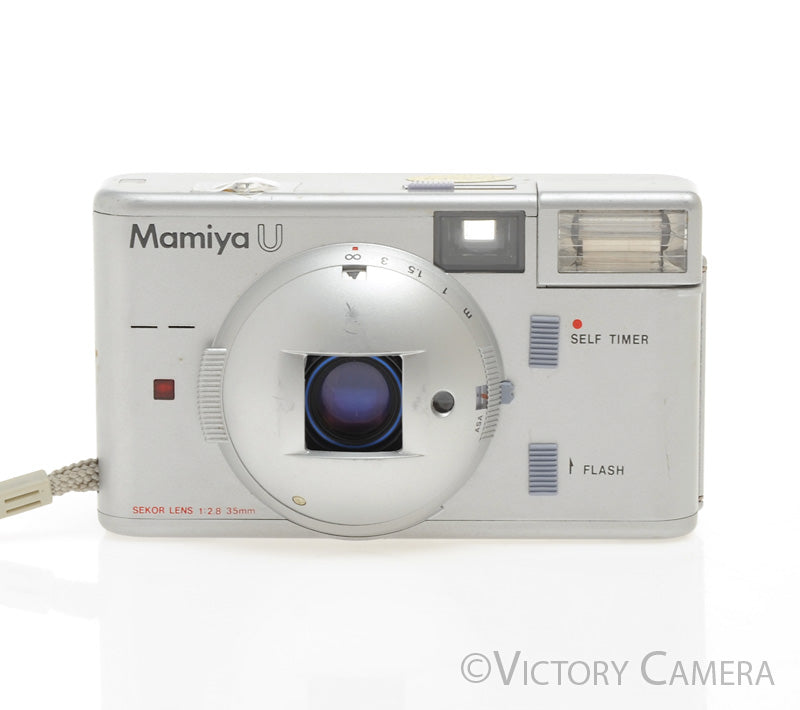 Mamiya U Silver 35mm Film Point &amp; Shoot Film Camera w/ 35mm f2.8 Lens [EXC-] - Victory Camera