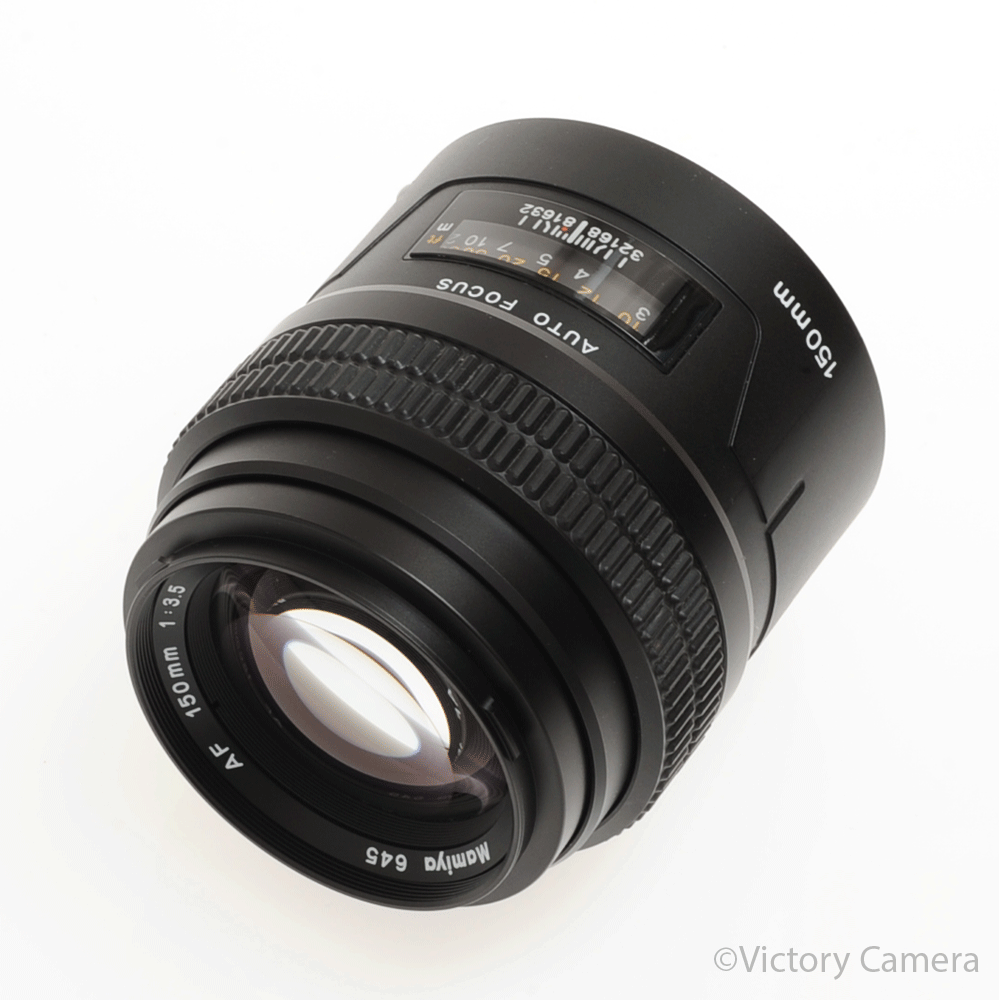 Mamiya 645 AF 150mm f3.5 Telephoto Prime Lens -Clean w/ Shade- [EXC+] - Victory Camera