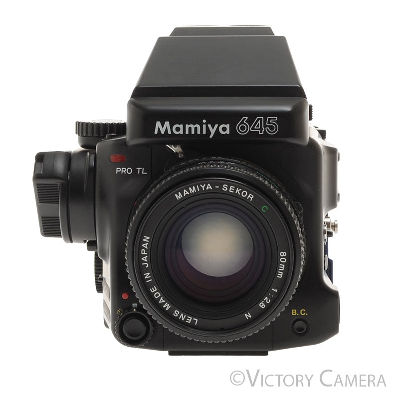 Mamiya 645 Pro TL Camera AE Metered Prism Finder 80mm f2.8 Lens [EXC] - Victory Camera