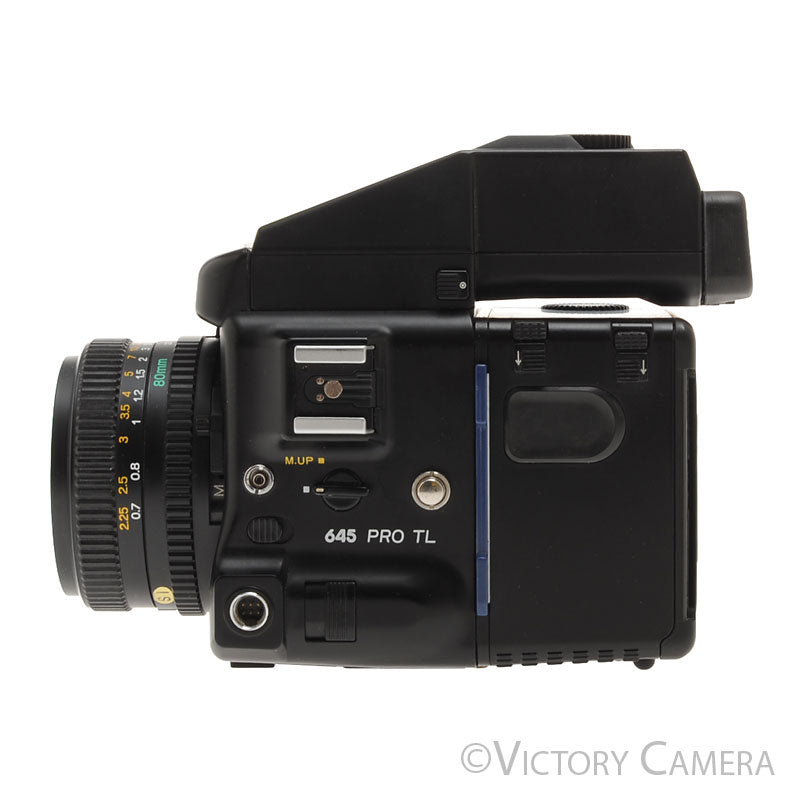 Mamiya 645 Pro TL Camera AE Metered Prism Finder 80mm f2.8 Lens [EXC] - Victory Camera