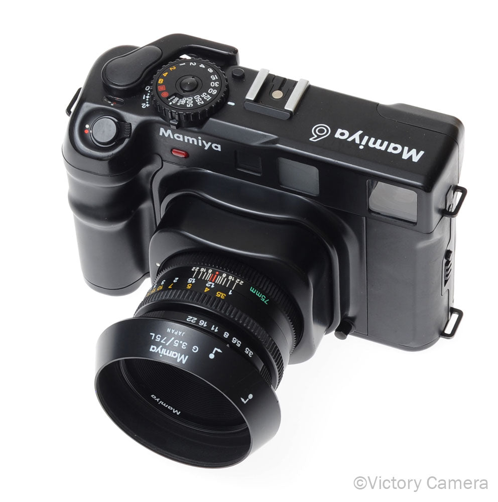 Mamiya 6 Black Rangefinder Camera w/ 75mm F3.5 Lens [EXC] image 2
