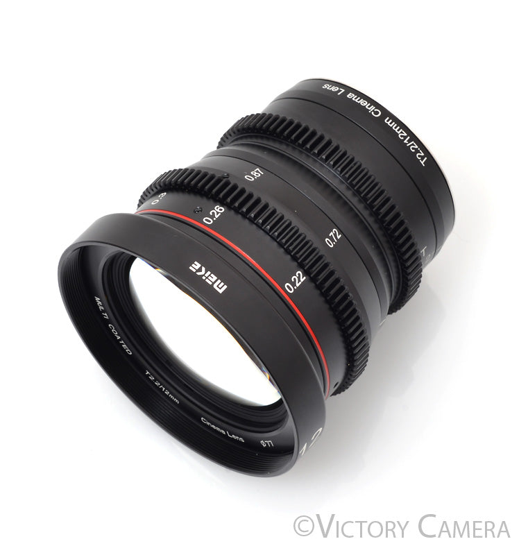 Meike 12mm T2.2 Cinema Lens For MFT Mount Cameras [MINT] - Victory Camera