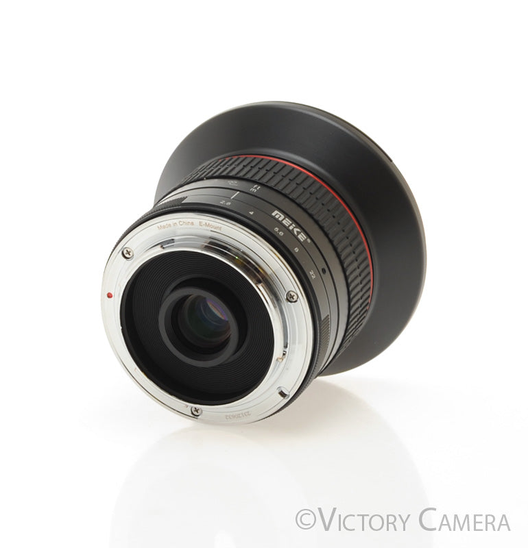 Meike 12mm f2.8 Multicoated Wide Angle Fisheye Lens for APS-C Sony E  [MINT-] - Victory Camera