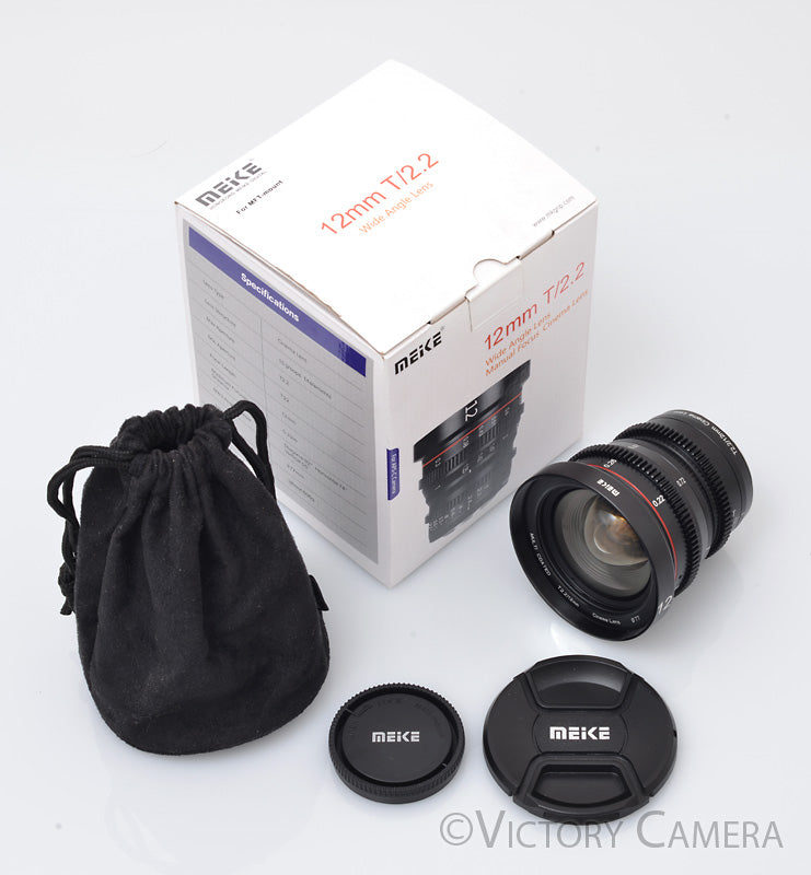 Meike 12mm T2.2 Cinema Lens For MFT Mount Cameras [MINT] - Victory Camera