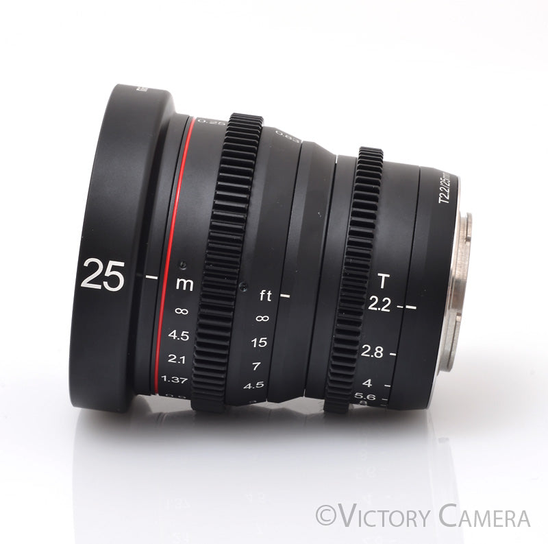 Meike 25mm T2.2 Cinema Lens For MFT Mount Cameras [MINT] - Victory Camera