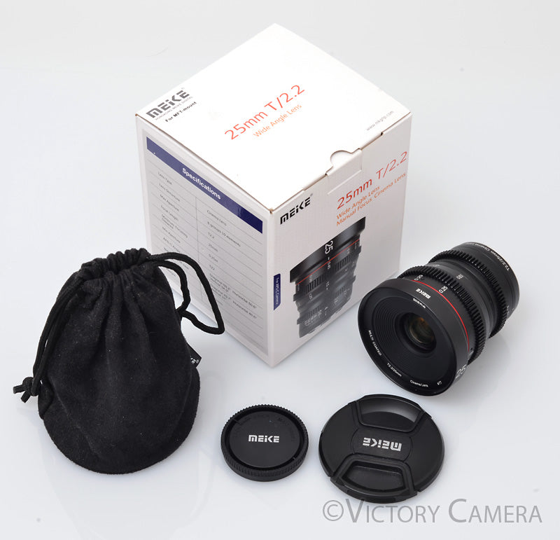 Meike 25mm T2.2 Cinema Lens For MFT Mount Cameras [MINT] - Victory Camera