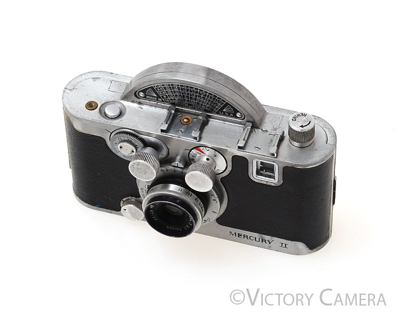 Mercury II Model CX Chrome 35mm Half Frame Film Camera w/ Disc Shutter [EXC-] - Victory Camera