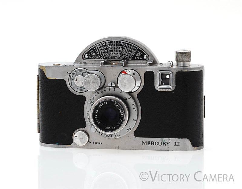 Mercury II Model CX Chrome 35mm Half Frame Film Camera w/ Disc Shutter [EXC-] - Victory Camera