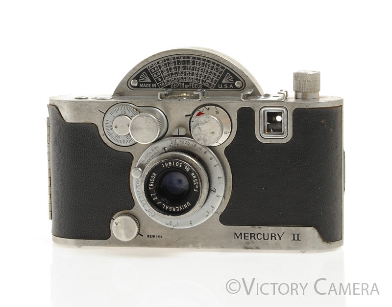 Mercury II Model CX Chrome 35mm Half Frame Film Camera w/ Disc Shutter -Cool- [EXC+] - Victory Camera