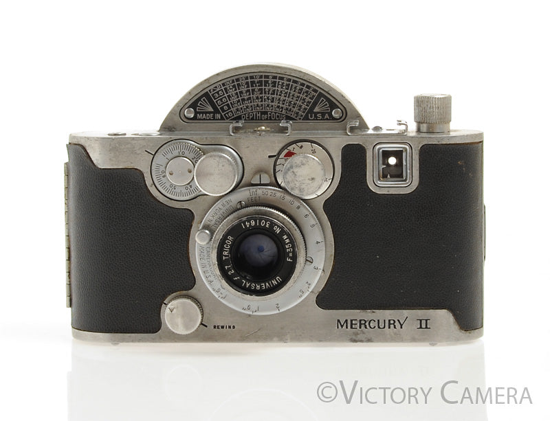 Mercury II Model CX Chrome 35mm Half Frame Film Camera w/ Disc Shutter -Cool- [EXC+] - Victory Camera