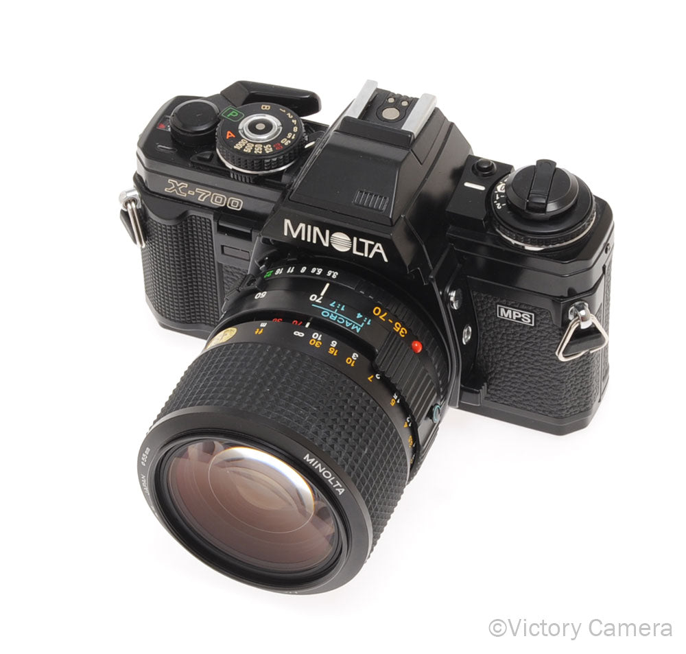 Minolta X-700 X700 Black SLR Film Camera w/ 35-70mm Lens [EXC+] - Victory Camera