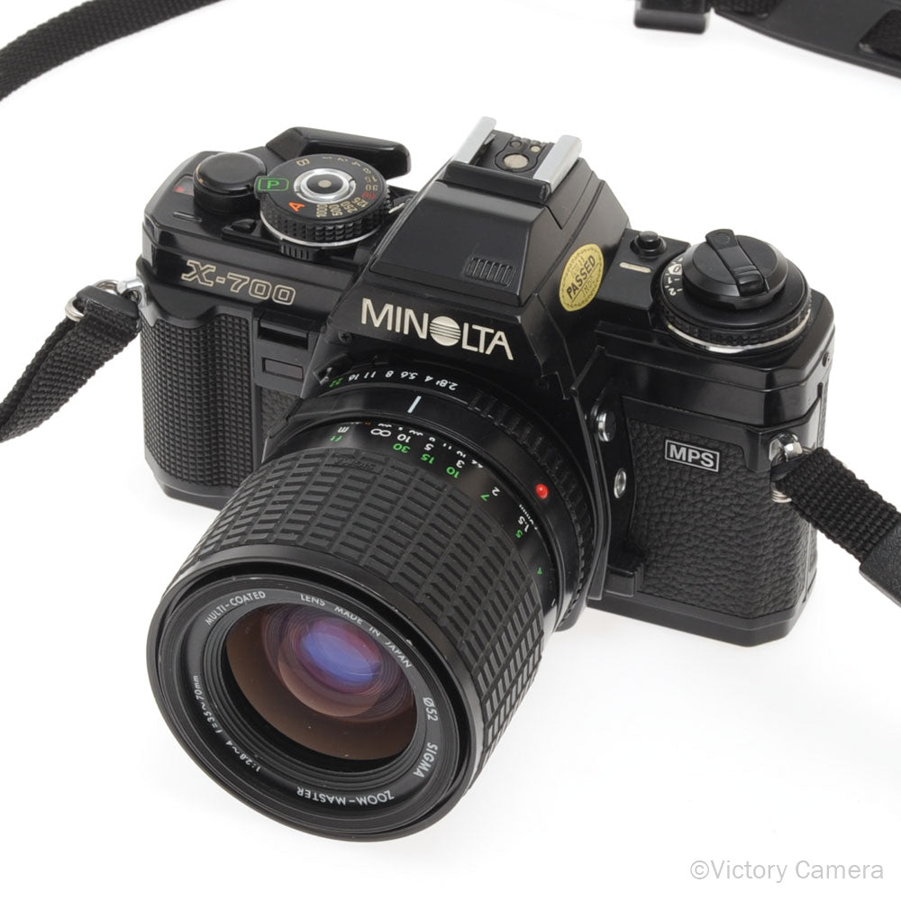 Minolta X-700 X700 Black SLR Film Camera w/ 35-70mm Lens [EXC] - Victory Camera