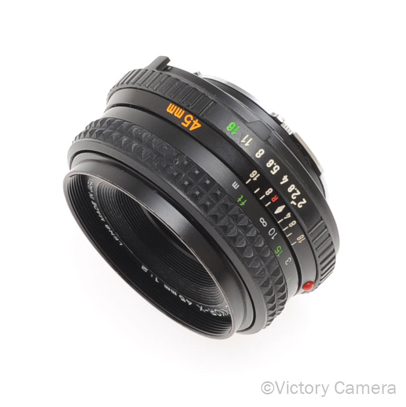 Minolta MD Rokkor-X 45mm f2 Manual Focus Pancake Prime Lens [EXC] - Victory Camera