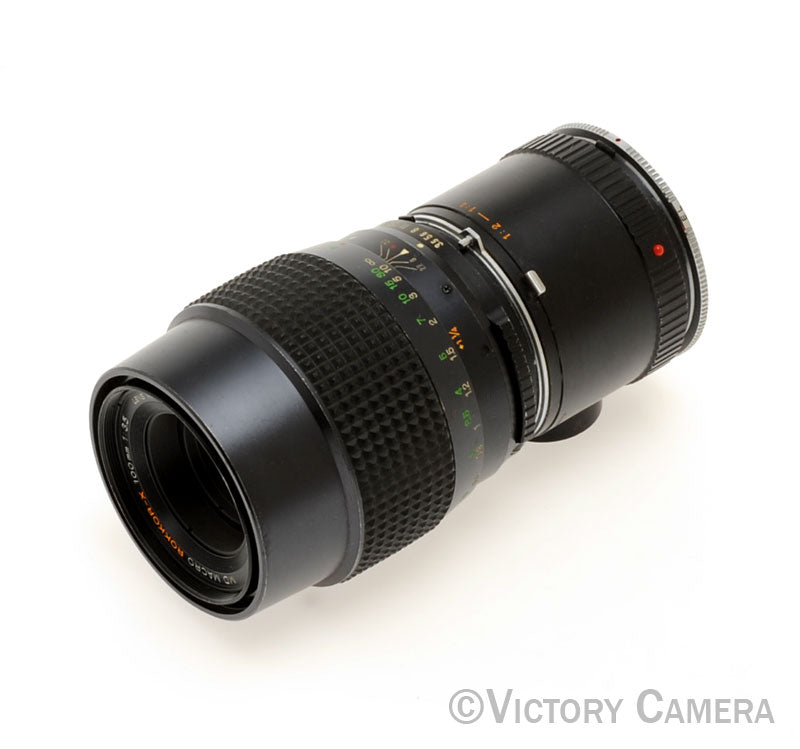 Minolta MD Macro Rokkor-X 100mm f3.5 Lens w/ 1:1 Extension Tube [EXC-] - Victory Camera