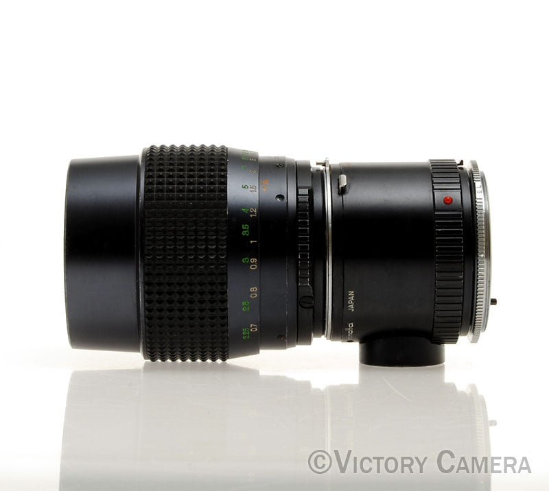 Minolta MD Macro Rokkor-X 100mm f3.5 Lens w/ 1:1 Extension Tube [EXC-] - Victory Camera