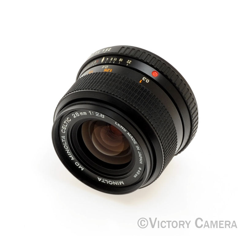 Minolta MD Celtic 28mm f2.8 Wide Angle Lens [EXC] - Victory Camera