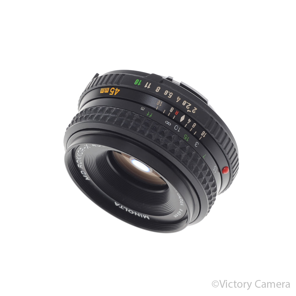 Minolta MD Rokkor-X 45mm f2 Manual Focus Pancake Prime Lens [EXC]
