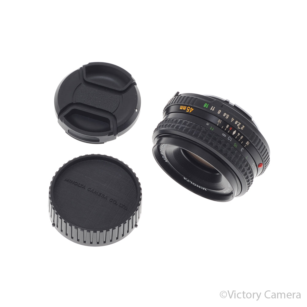 Minolta MD Rokkor-X 45mm f2 Manual Focus Pancake Prime Lens [EXC]