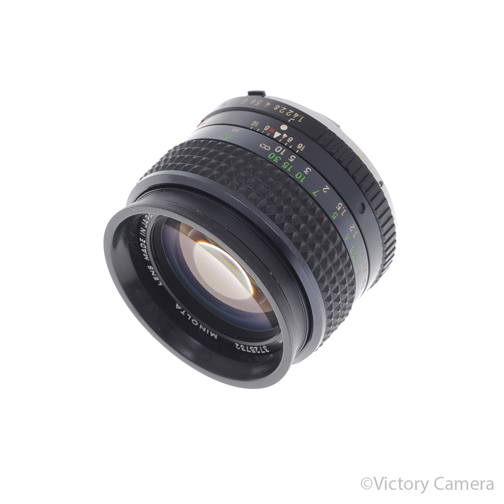 Minolta MD Rokkor-X PG 50mm f1.4 Manual Focus Prime Lens [EXC] - Victory Camera