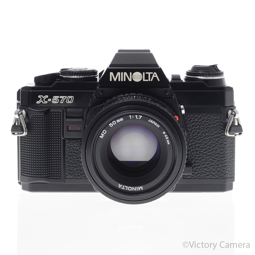 Minolta X-570 Black SLR Film Camera 50mm f1.7 Lens [EXC+] image 1
