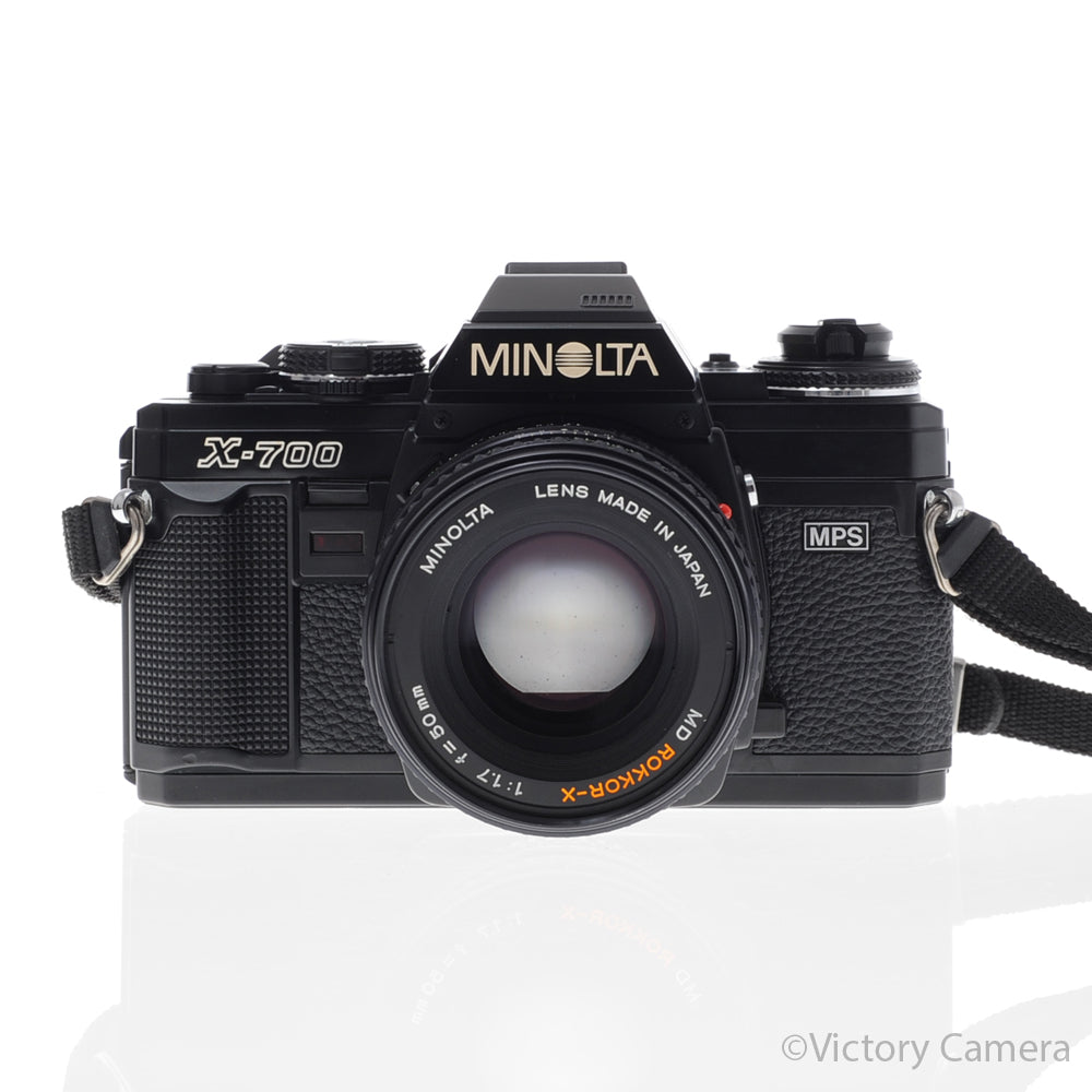 Minolta X-700 X700 Black 35mm SLR Film Camera w/ 50mm f1.7 Lens [EXC+] image 1