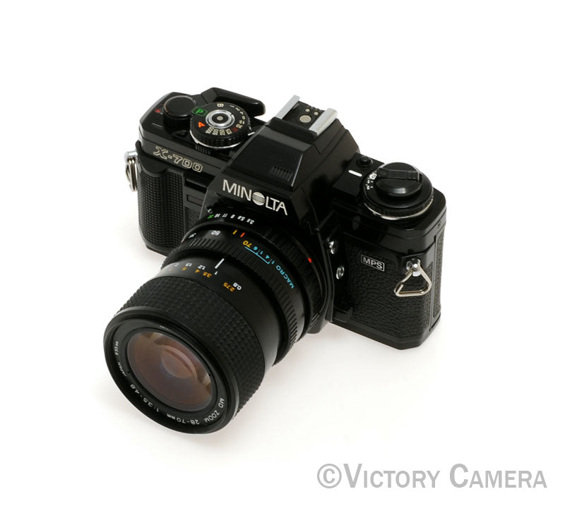 Minolta X-700 X700 Black 35mm SLR Film Camera w/ 28-70mm Zoom Lens [EXC] - Victory Camera