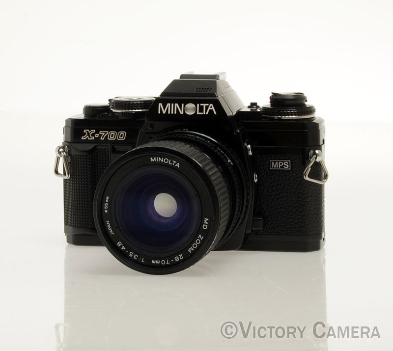 Minolta X-700 X700 Black 35mm SLR Film Camera w/ 28-70mm Zoom Lens [EXC] - Victory Camera