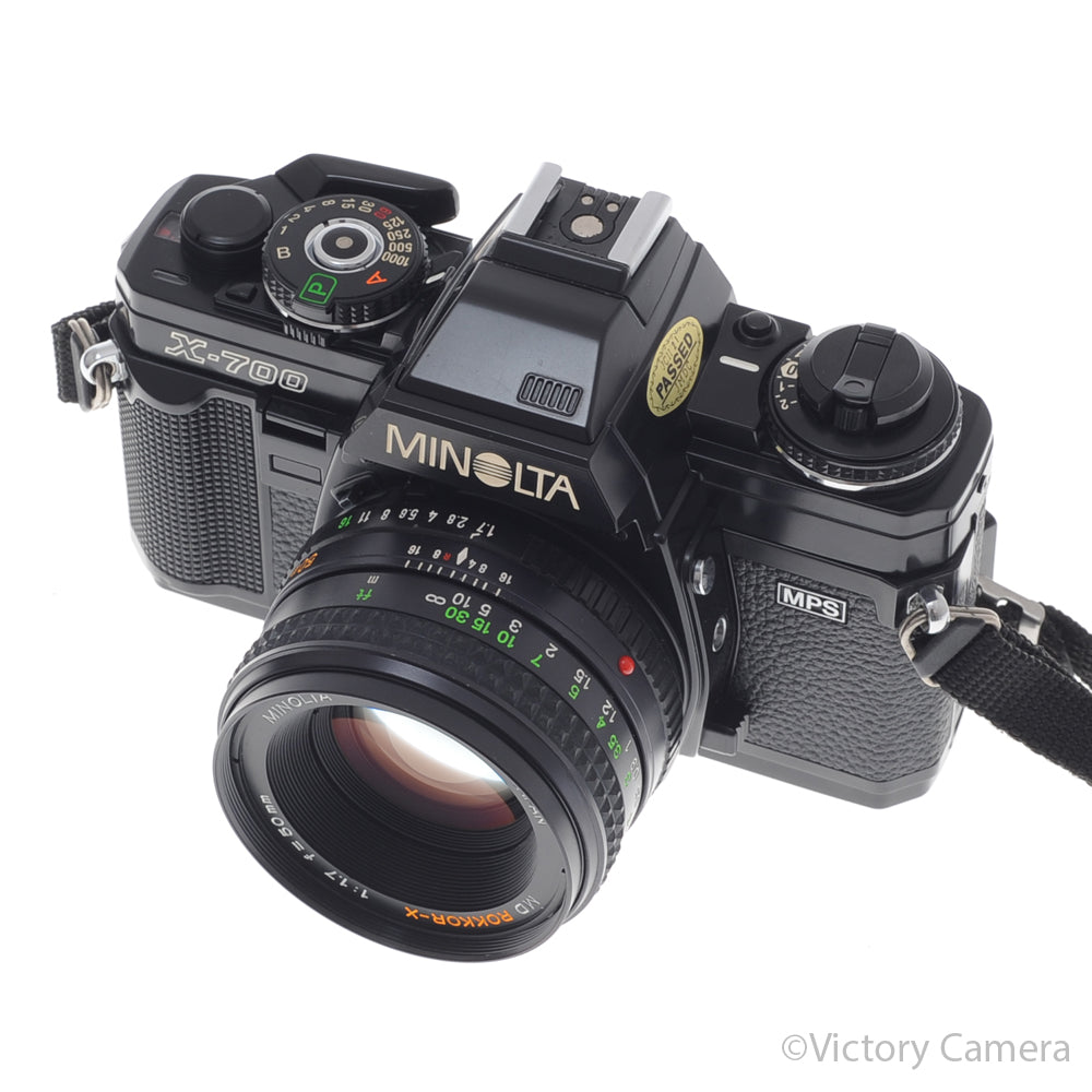 Minolta X-700 X700 Black 35mm SLR Film Camera w/ 50mm f1.7 Lens [EXC+] image 2
