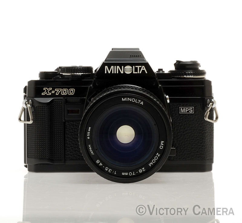 Minolta X-700 X700 Black 35mm SLR Film Camera w/ 28-70mm Zoom Lens [EXC] - Victory Camera