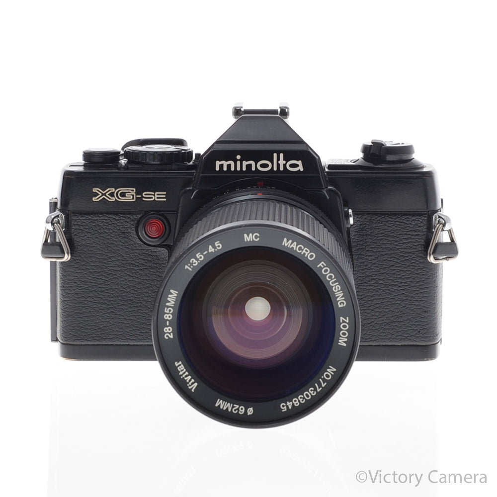 Minolta XG-SE Chrome 35mm Camera w/ MD 28-85mm f3.5-4.5 Lens [EXC] image 1