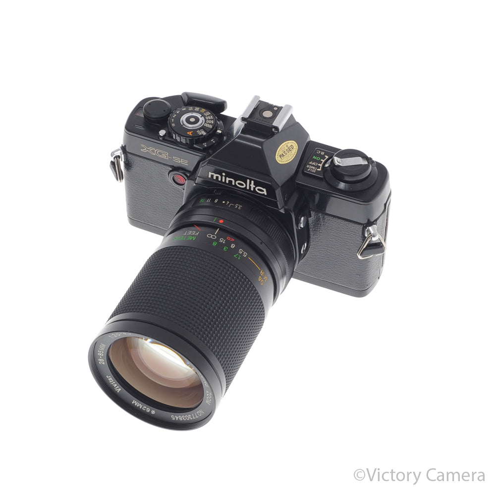 Minolta XG-SE Chrome 35mm Camera w/ MD 28-85mm f3.5-4.5 Lens [EXC] image 2