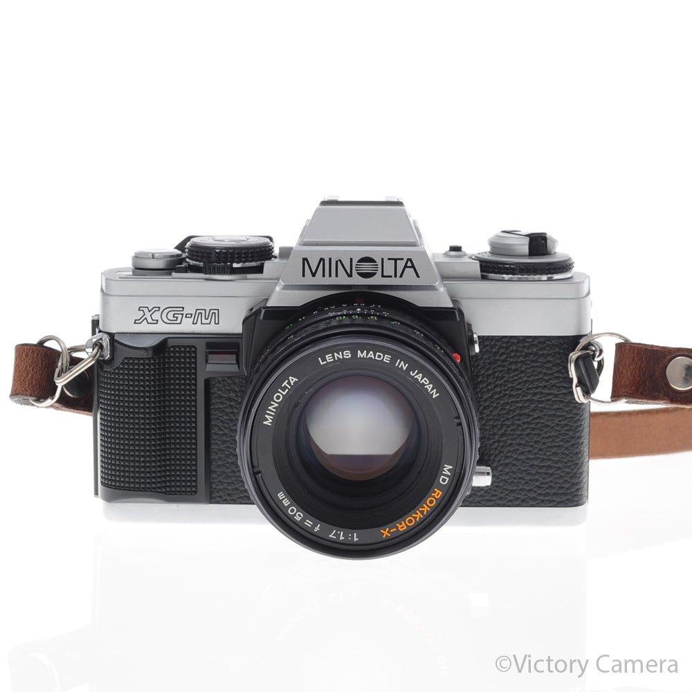 Minolta XG-M Chrome SLR Film Camera w/ 50mm f1.7 Lens [EXC] image 1