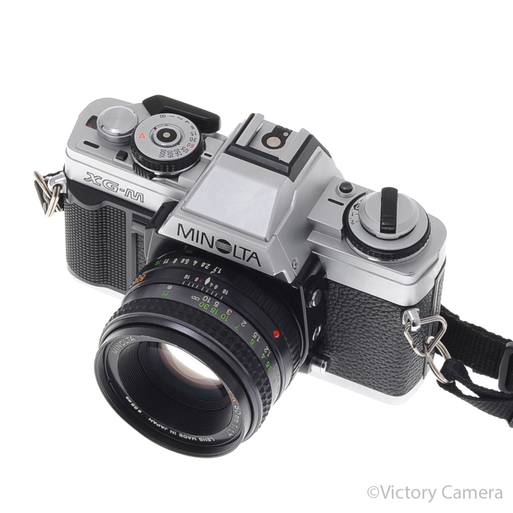 Minolta XG-M Chrome SLR Film Camera w/ 50mm f1.7 Lens [EXC+] - Victory Camera
