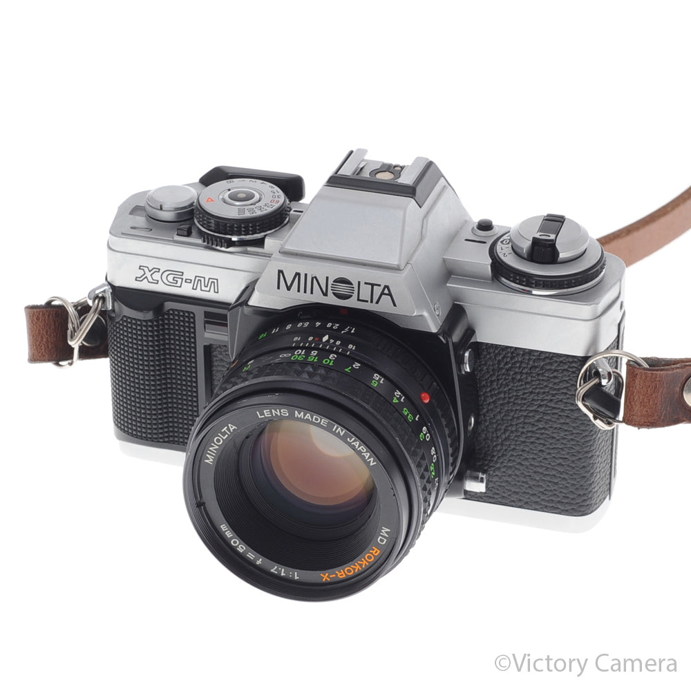Minolta XG-M Chrome SLR Film Camera w/ 50mm f1.7 Lens [EXC] image 2