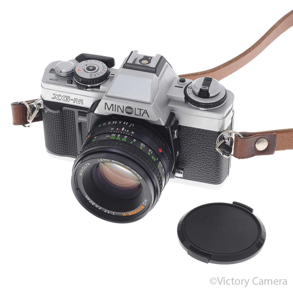 Minolta XG-M Chrome SLR Film Camera w/ 50mm f1.7 Lens [EXC] image 5