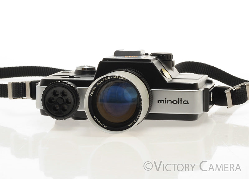 Minolta 110 Zoom SLR Camera w/ Rokkor 25-50mm f4.5 Zoom Lens + Case [EXC+] - Victory Camera