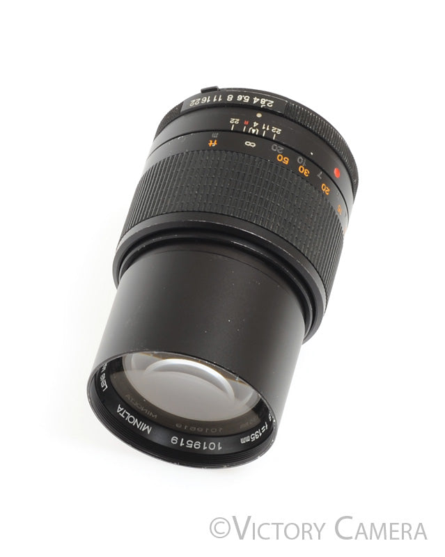 Minolta MC Tele Rokkor-PF 135mm f2.8 Celtic Telephoto Lens  [BAR] - Victory Camera