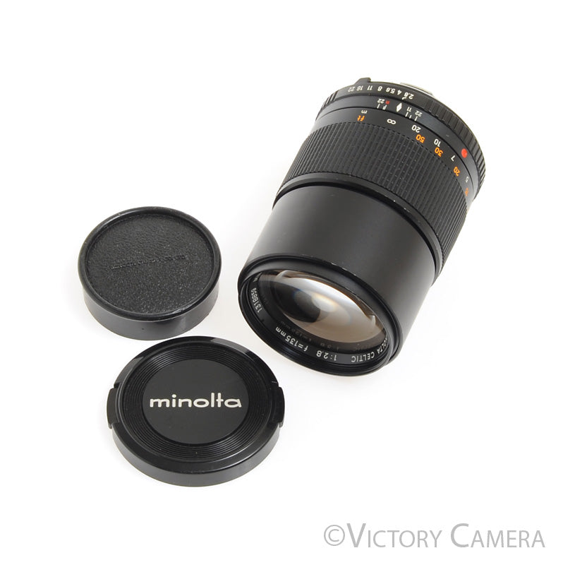 Minolta MC Celtic 135mm f2.8 Telephoto Portrait Prime Lens -Clean- - Victory Camera